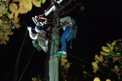 10千伏市府線47-右I 11號桿B相高壓跌落式熔斷器進(jìn)行緊急處理