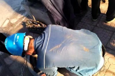 蓬萊市供電公司冒高溫開展新上電纜分接柜、敷設(shè)電纜工程