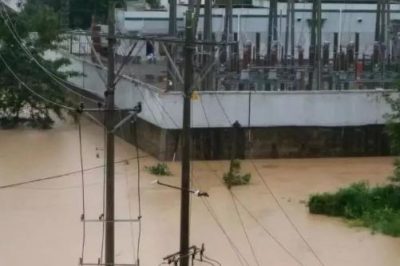 電線旁，盡量別蹚水過！