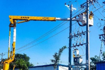 對10千伏035巖崳線主干9號桿新增高壓用戶開展帶電接