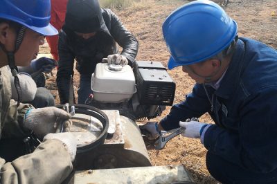 750千伏配套送出工程1211#-1212#不停電跨越500千伏錦忻Ⅱ線四級風險作業(yè)開始施工