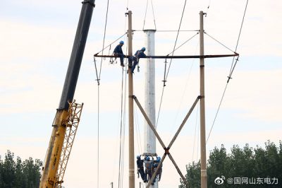 對35千伏韓孫線5基桿塔進行遷移