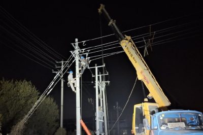 電力搶修忙，深夜不打烊