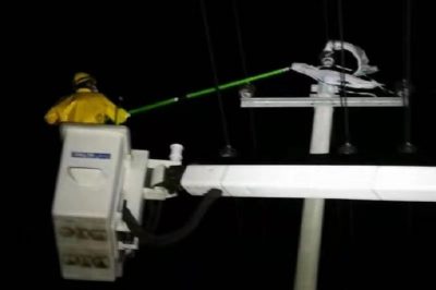 對(duì)防疫保電線路開展大風(fēng)后夜巡